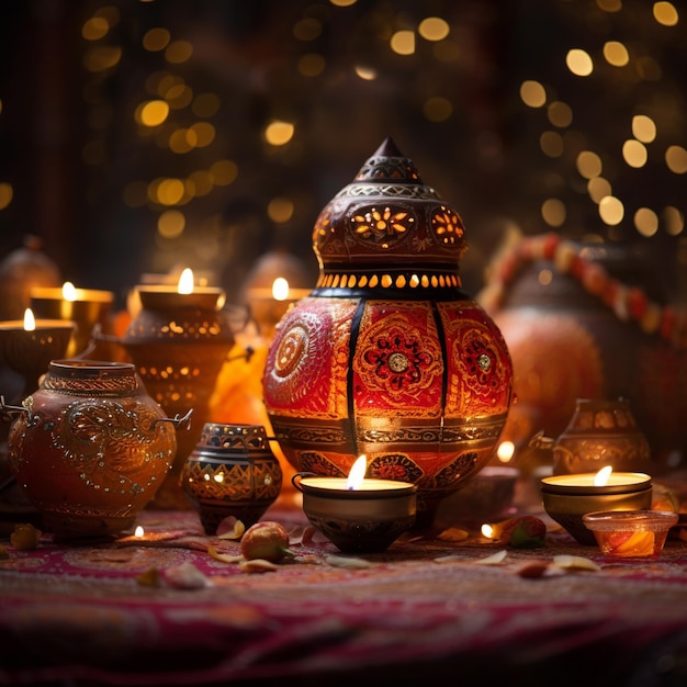 Dekoracyjne wiszące latarnie ramadan kareem szczęśliwy festiwal eid lampy tło