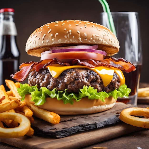 Delektuj się smakiem burgera z potrójnym mięsem w połączeniu z whisky wygenerowaną przez sztuczną inteligencję