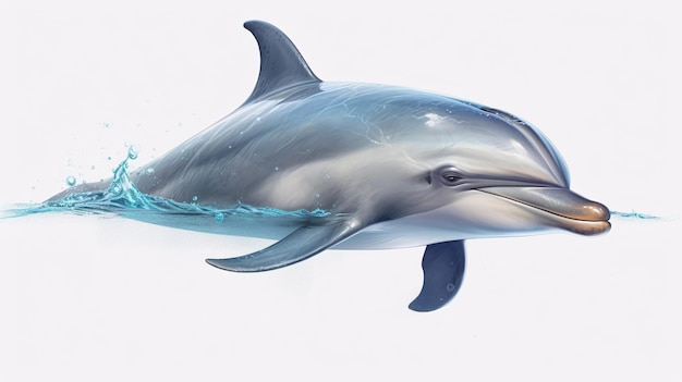 Delfiny izolowane białe tło