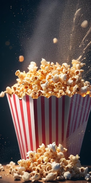 Delikatna kinematografia generująca popcorn ai