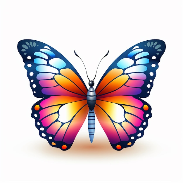 Delikatne skrzydła motyla są studium koloru i wzoru