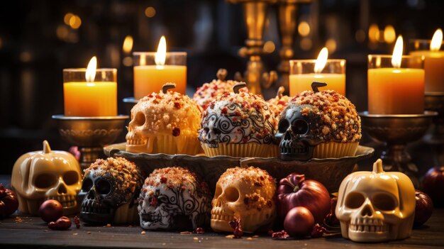 Delikatność nawiedza słodką sztukę halloweenowej cukierni