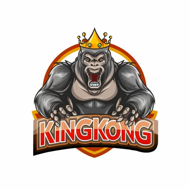 Zdjęcie design logo gier king kong