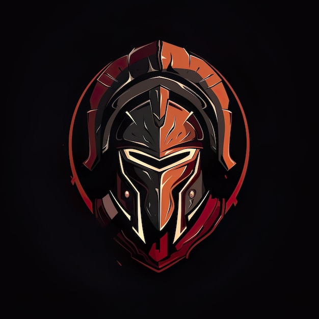 Zdjęcie design wektorowy spartan mascot gaming and esport logo generative ai