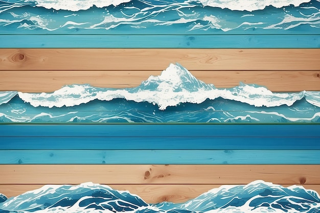 Deska drewniana ocean sky top