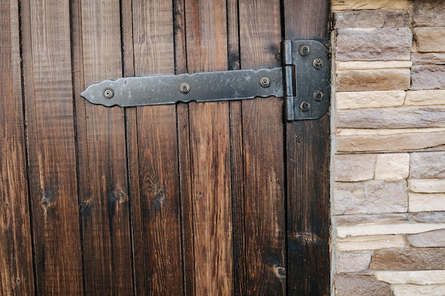 Deska lakierowana drewniana tekstura drzwi Z ciężkimi zawiasami prętowymi