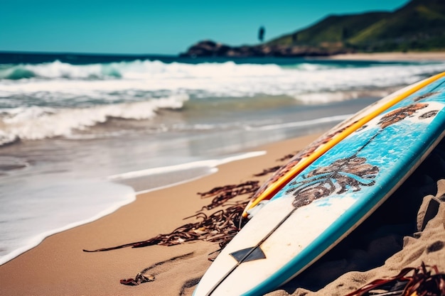 Deski surfingowe na plaży Generacyjna sztuczna inteligencja