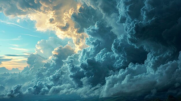 Deszcz ciemna chmurna burza chmura natura tło baner HD