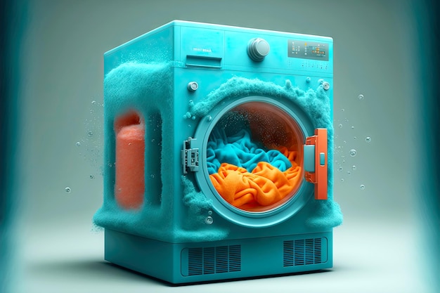 Zdjęcie detergenty do prania i ubrania w praniu automatycznym