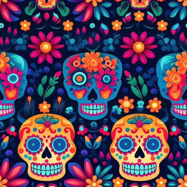 Dia de los muertos czaszka tapeta