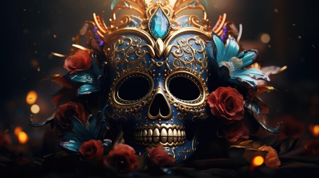 Dia de muertos dzień umarłych maskarada makijaż strasz fest