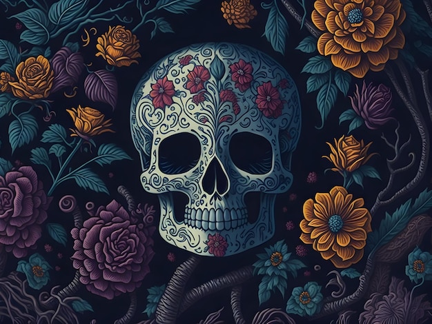 Dia de muertos tło