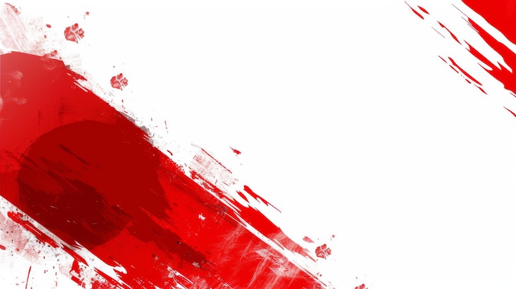 Zdjęcie diagonalne czerwone kreski farby na białym tle