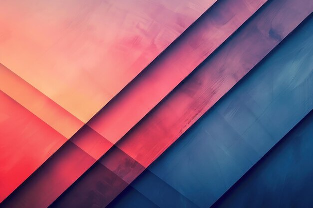 Diagonalny Abstrakt Geometryczny Gradient Koloru Abstrakcyjne tło z przekątnymi liniami geometrycznymi w gładkim gradiencie kolorów od czerwonego do niebieskiego