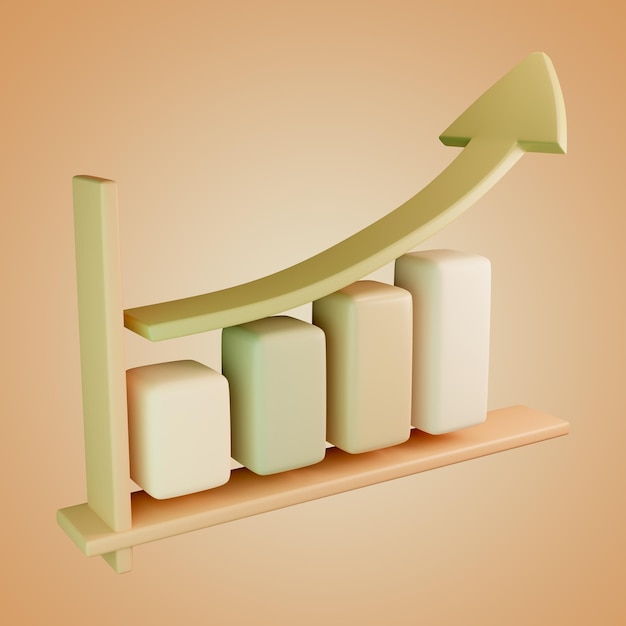 Diagram infografiki ikona ilustracja 3D