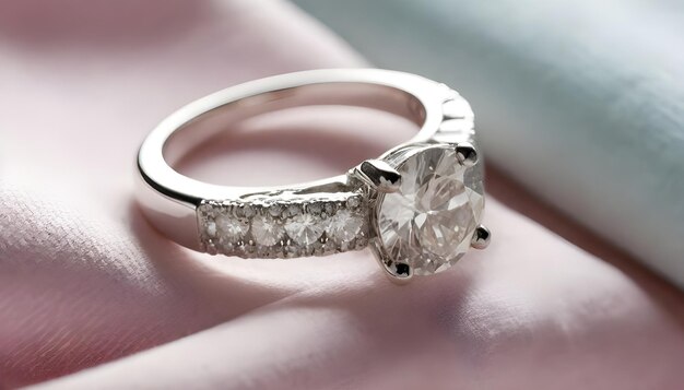 Zdjęcie diamentowy pierścionek z diamentem na nim