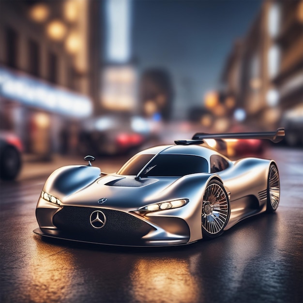 Diamond Silver Mercedes Benz Hypercar Jak Porsche 911 Gt1 Z Przyszłości Groupc Style