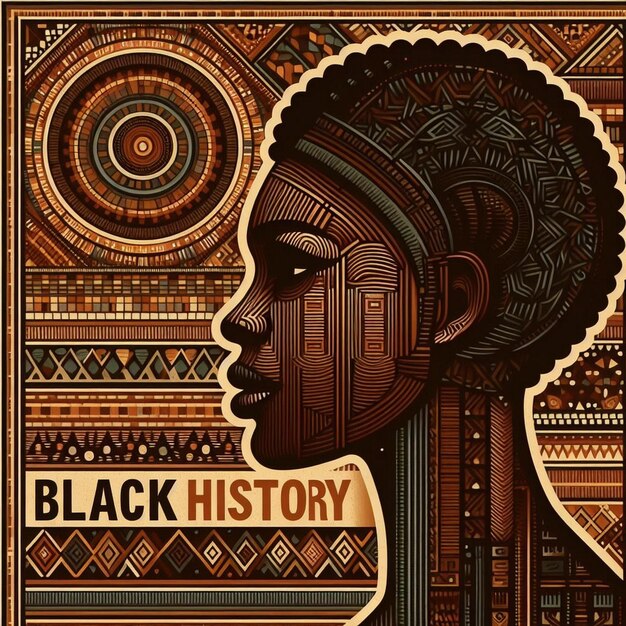 Digital Art of Black History Month Black History Month 2024 Black poeple day (Dzień Czarnej Historii)