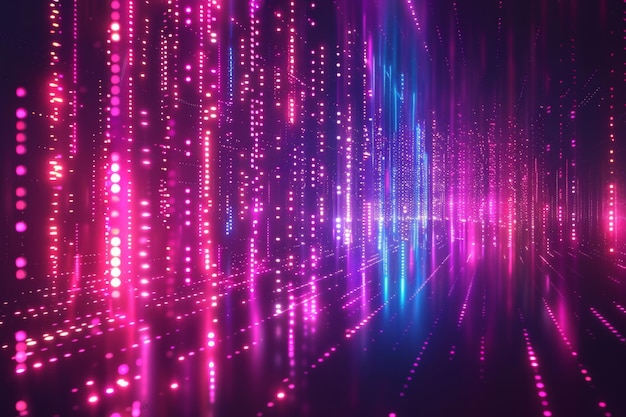 Digital Binary Technology Background stworzone za pomocą Generative AI