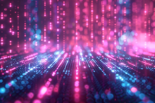 Digital Binary Technology Background stworzone za pomocą Generative AI