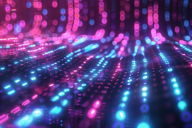 Digital Binary Technology Background stworzone za pomocą Generative AI