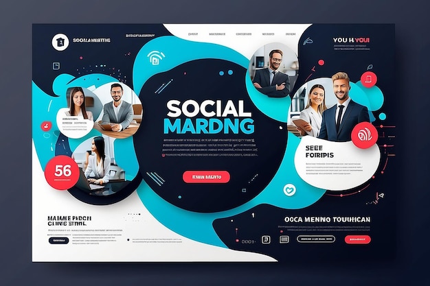 Digital Business Marketing Web Banner dla Social Media Post Design