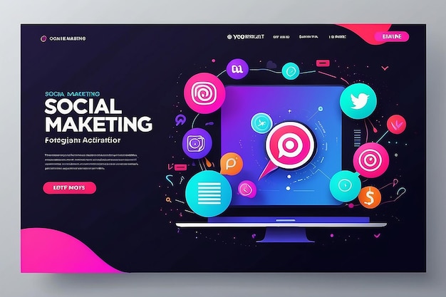 Digital Business Marketing Web Banner dla Social Media Post Design