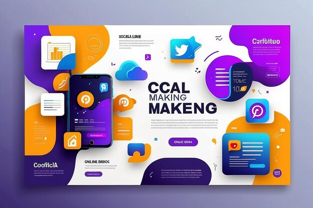 Digital Business Marketing Web Banner dla Social Media Post Design