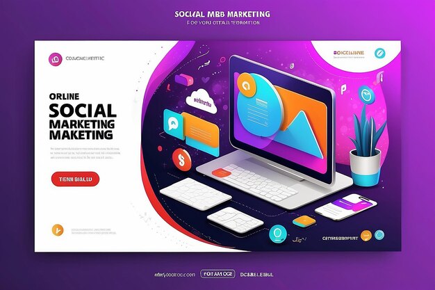 Digital Business Marketing Web Banner dla Social Media Post Design