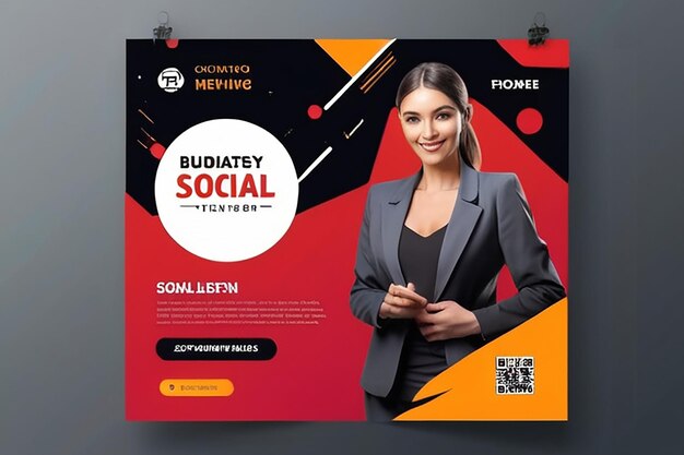 Zdjęcie digital marketing social media post template digital marketing agency square flyer template editable web banner post template