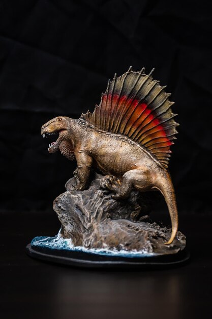 Dimetrodon dinozaur w ciemności