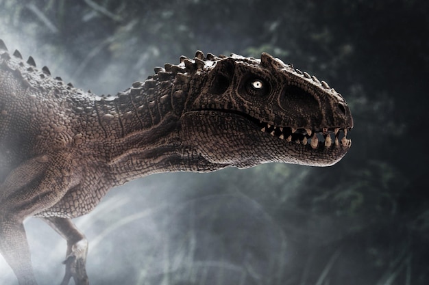 Dinozaur Tyrannosaurus Rex w dżungli