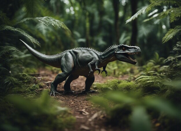 Zdjęcie dinozaur w dżungli