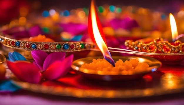 Dipawali 2023 zdjęcia głębokie makro strzał Dipawali 2023