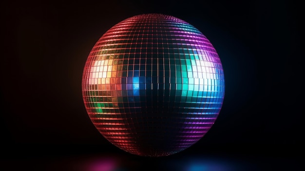 Discoball ze światłami Generative ai