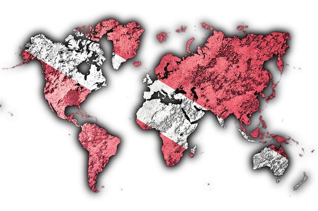 Zdjęcie diver down flag mapa świata flaga nurkowania