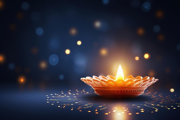 Zdjęcie diwali deepavali świętowanie hinduistyczne święto świateł świętowanie lampy olejowej diya generative ai