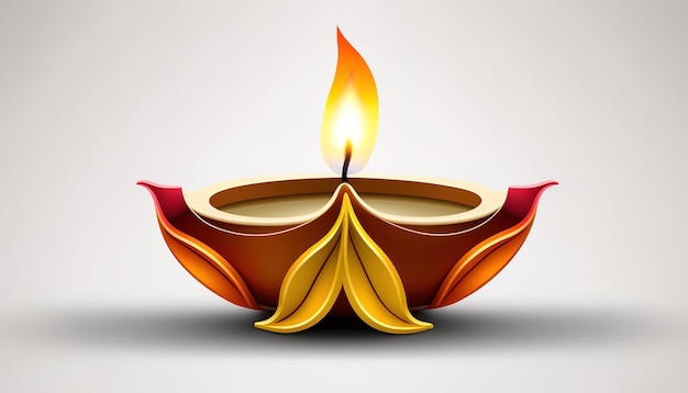 Diwali diya lub lampa naftowa odizolowany festiwal świateł Generatywne ai