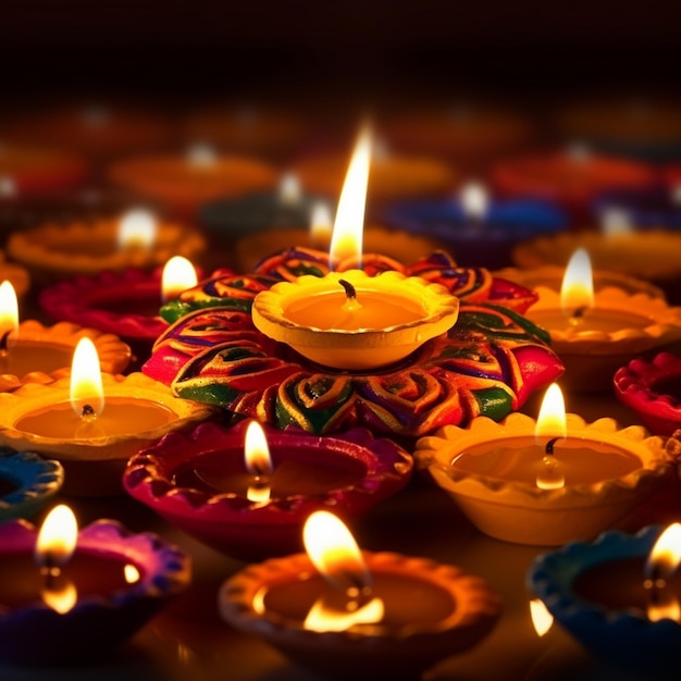 Diwali diya ultra hd tapeta 16k