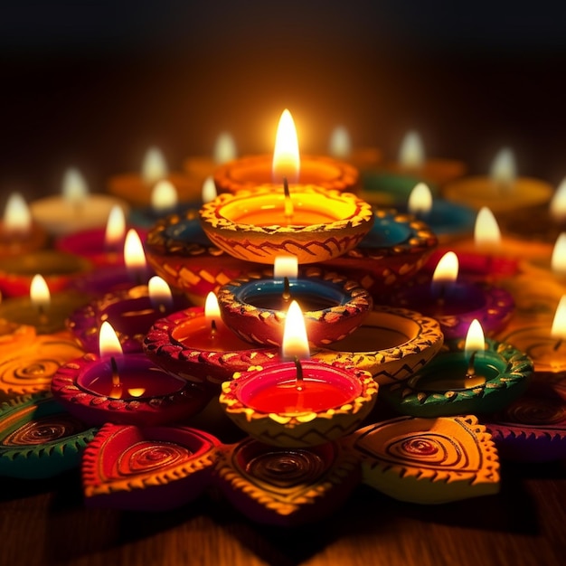 Diwali diya ultra hd tapeta 16k