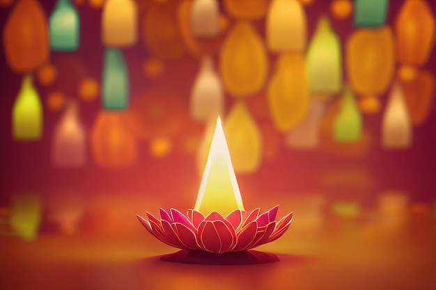 Diwali festiwal świateł wakacje tło Ai generowane sztuki