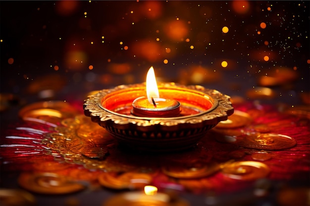 Diwali indyjskie święto diwali diya abstrakt