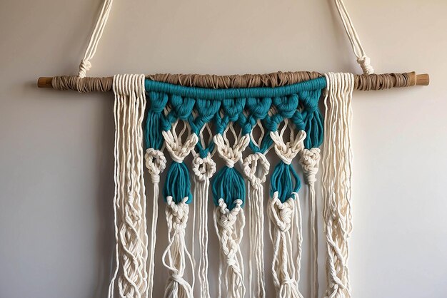 Zdjęcie diy macrame na ścianie