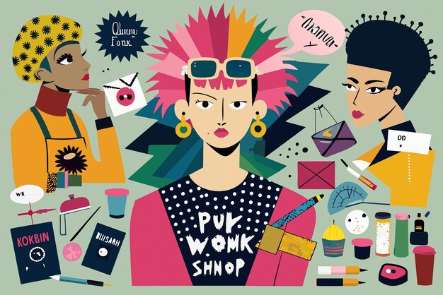 DIY Punk Fashion Collage Workshop