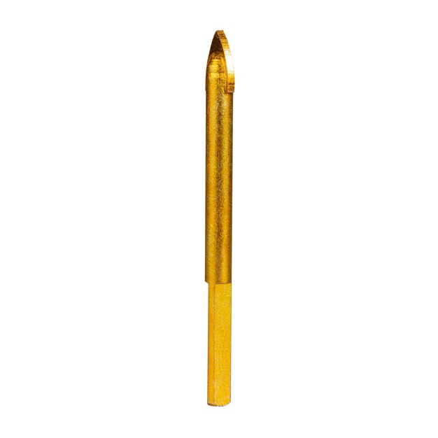 Długopis w kolorze złotym z białym tłem.