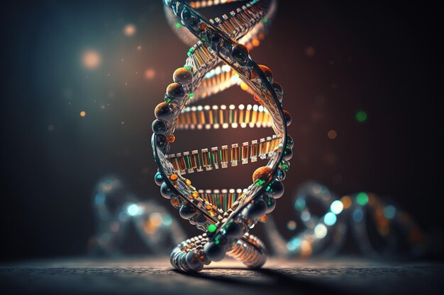 DNA Abstract3d wielokątne model szkieletowy DNA cząsteczka Medycyna genetyczna biotechnologia chemia biologia gen komórka koncepcja tło koncepcja technologii innowacji