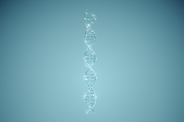 DNA i chromosomy, geny i dziedziczenie renderowania 3d