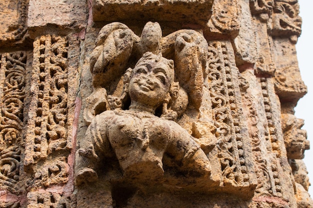 Dobra rzeźba rzeźb Konark Sun Temple w Indiach