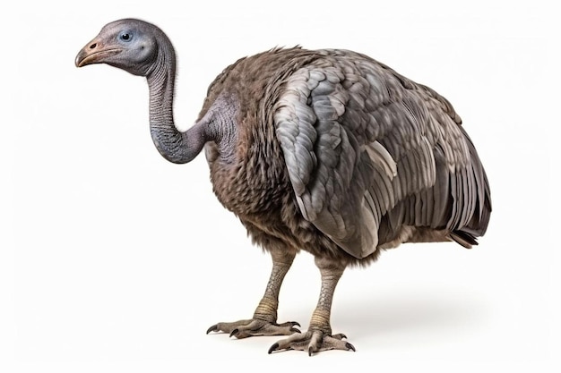 Zdjęcie dodo wyizolowany na białym wypchanym ptaszku dodo