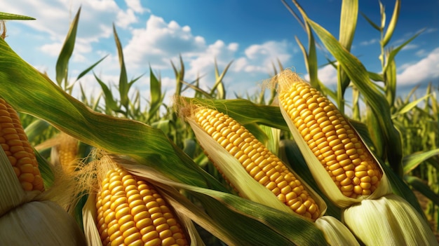 Dojrzała kukurydza na polu